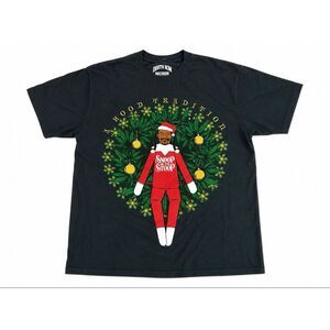 Snoop Dogg Snoop On The Stoop Christmas Graphic Tee Death Row Shirt M